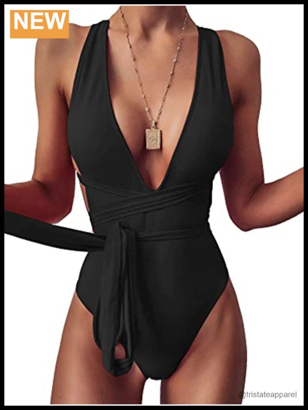 Lilosy Sexy One Piece Swimsuit Plunge Bathing Suit Monokini